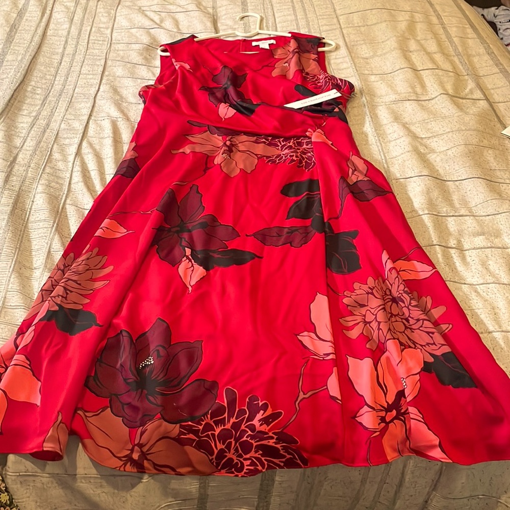 Liz Claiborne red floral dress